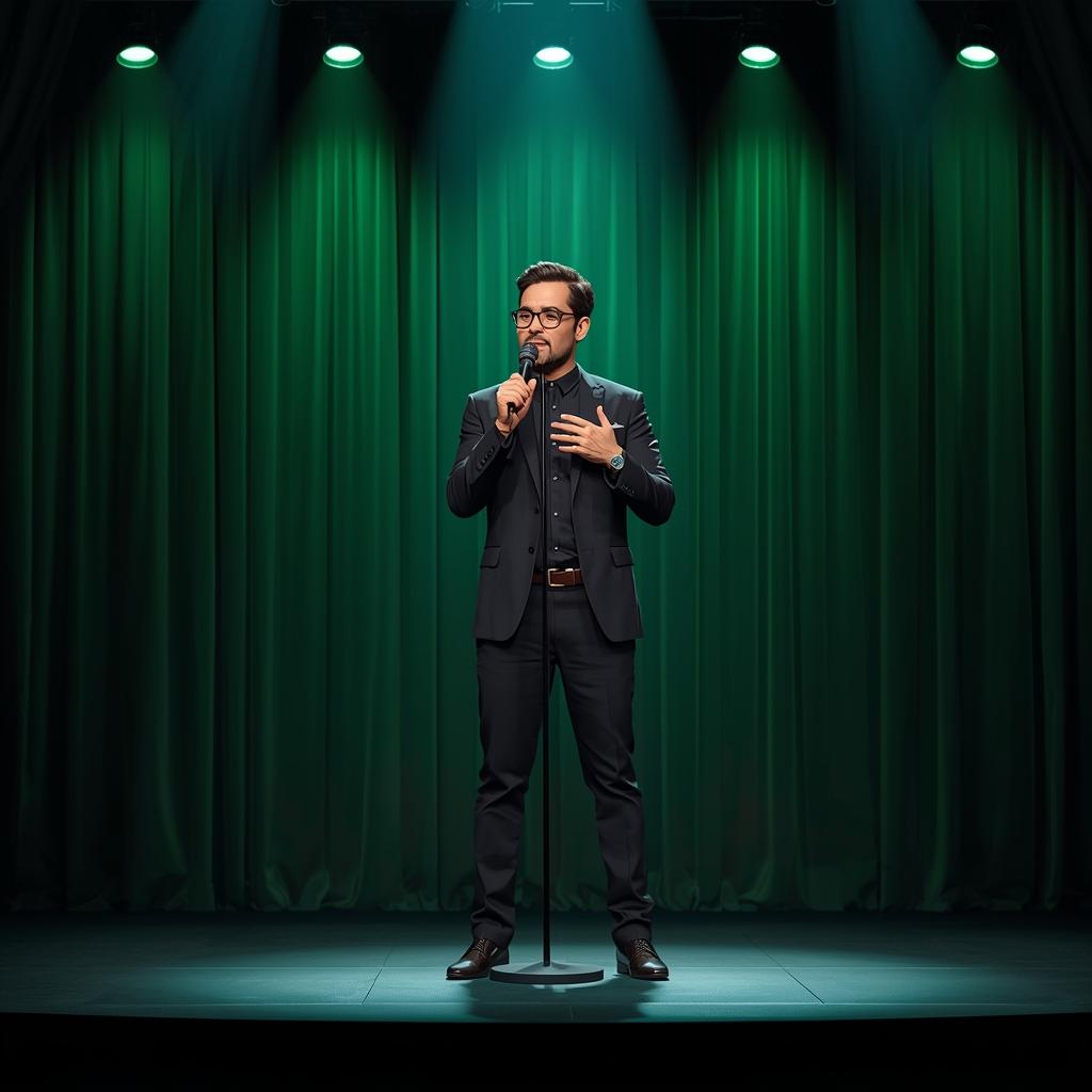 Mike Armstrong performing stand-up comedy